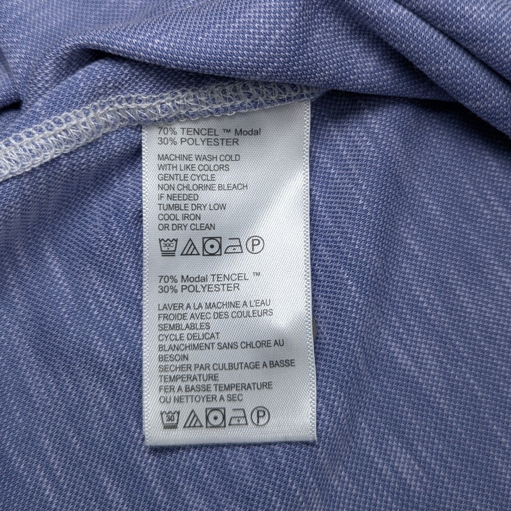 Tommy Bahama Mens Blue Heathered Polo Shirt Short Sleeve Tencel Modal Big 2XLB - Picture 5 of 9